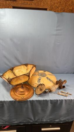ASSORTED OLD LIGHT PARTS