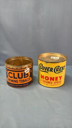 (2) METAL TINS