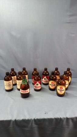 (13) VINTAGE EMPTY BEER BOTTLES