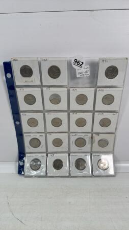 (19) CANADIAN 25 CENT COINS