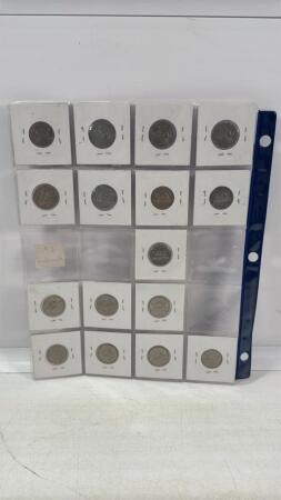 (16) CANADIAN 5 CENT COINS