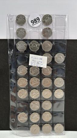 (28) CANADIAN FIVE CENT COINS