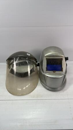 CLEAR FACE SHIELD & BLACKSTONE WELDING HELMET