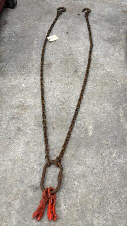 (2) 5FT LIFTING CHAINS WITH RING AND 2 HOOKS