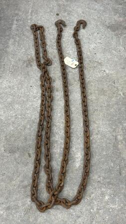 15FT 3/8IN CHAIN WITH 2 HOOKS