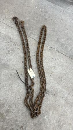 14FT 3/8IN CHAIN WITH 2 HOOKS