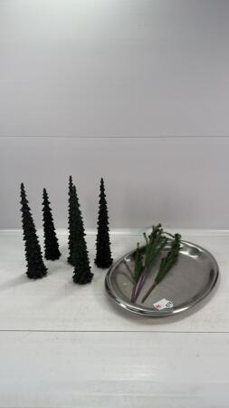 (5) WOODEN CHRISTMAS TREES