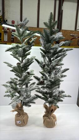 PAIR OF ARTIFICAL 40IN CHRISTMAS TREES