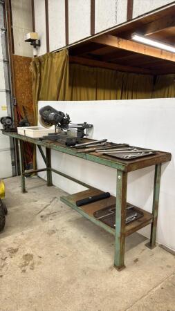 METAL WORK BENCH *CONTENTS ON BENCH NOT INCLUDED*