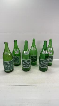 (6) KIST GREEN GINGER ALE BOTTLES