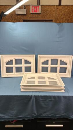 (4) GARAGE DOOR WINDOW INSERTS