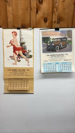 (2) CAL BURKE ELECTRIC CALENDARS FROM 1987 & 1988