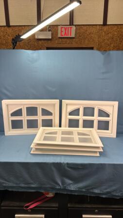(4) GARAGE DOOR WINDOW INSERTS