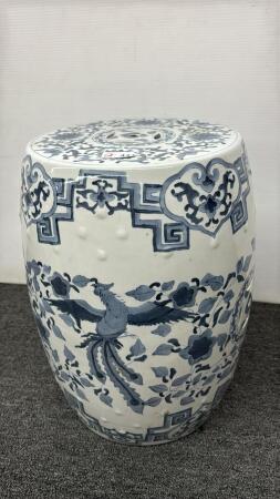 ASIAN PORCELAIN STOOL