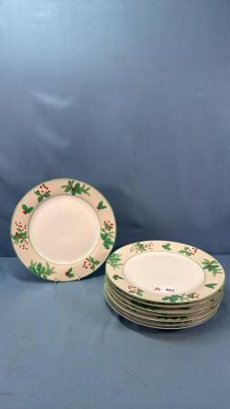 (8) PORCELAIN CHRISTMAS PLATES