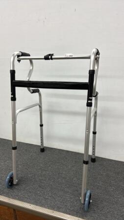 FOLDING ALUMINUM SENIORS WALKER WITH WHEELS