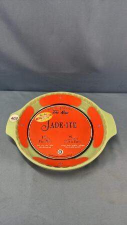 FIRE KING JADE-ITE 10IN PIE PLATE