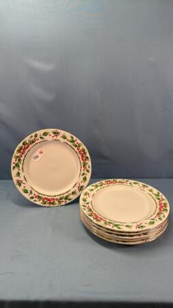 (6) PORCELAIN CHRISTMAS PLATES