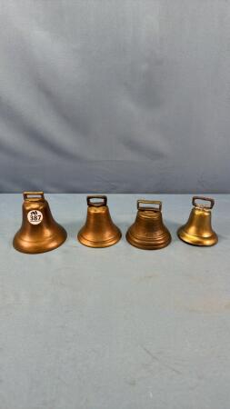 (4) BRASS BELLS