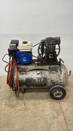 2 CYCLINDER COMPRESSOR W/6.5HP GAS MOTOR