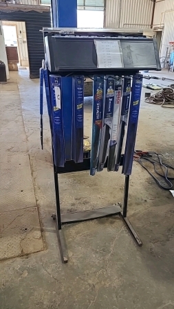 Windshield Wiper Display Rack with New Blades