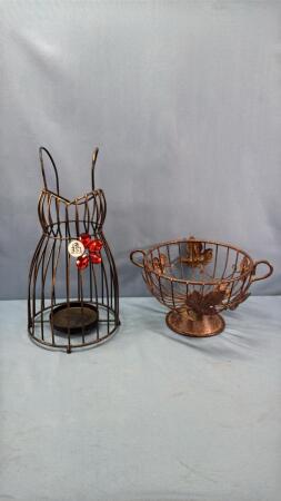 (2) WIRE CONTAINERS