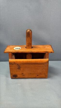 WOODEN BUTTER PRESS