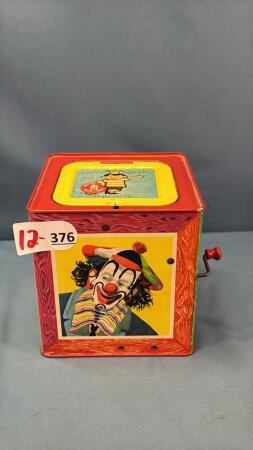MATTEL TIN JACK IN THE BOX