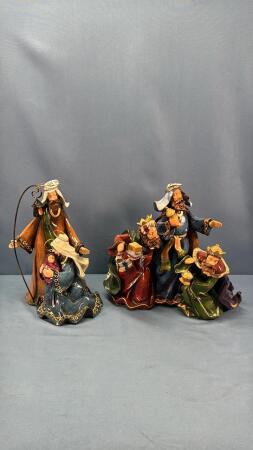 (2) CHRISTMAS NATIVITY FIGURINES