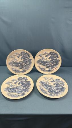 (4) WEDGEWOOD PLATES