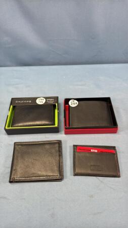 (3) LEATHER WALLETS