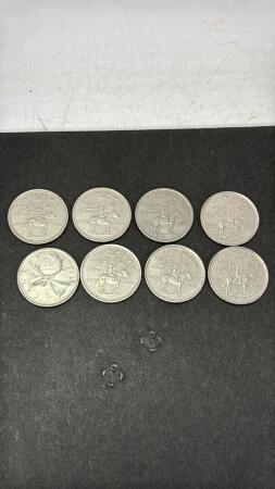 (8) RCMP CANADIAN TWENTY FIVE CENT COINS