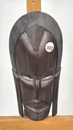 11IN WOODEN TRIBAL MASK