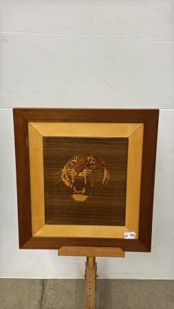 ETCHED WOODEN TIGER PICTURE