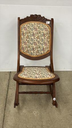 REPRO FOLDING VICTORIAN STYLE ROCKER