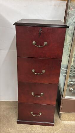 4 DRAWER LEGAL SIZED FILING CABINET WITH KEY