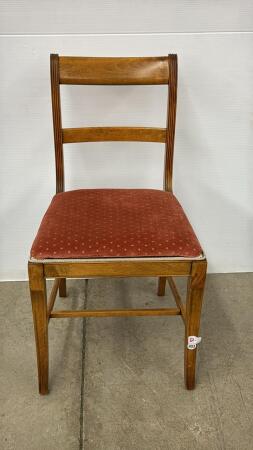 REFINISHED DINING ROOM CHAIR WITH UPHOLESTERD SEAT