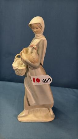 LLADRO FIGURINE "GIRL WITH BASKET"