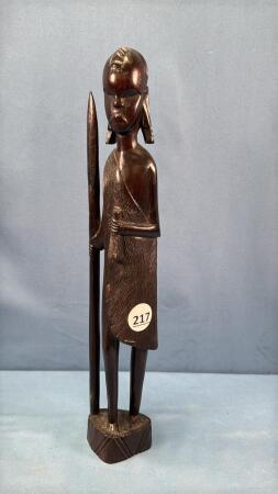 CARVED WOODEN AFRICAN FIGURE