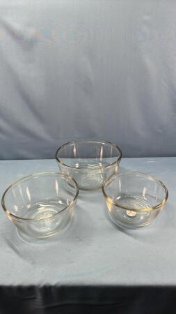 (3) ANCHOR WARE MIXING BOWLS