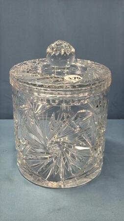 PINWHEEL CRYSTAL ICE BUCKET WITH LID