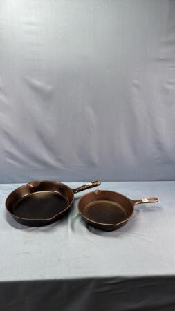 (2) CAST IRON FRY PANS