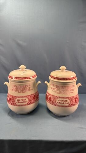 (2) GERMAN 13IN COOKIE JARS