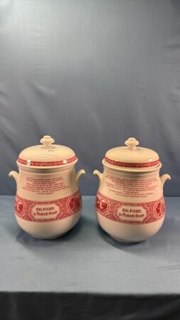 (2) GERMAN 13IN COOKIE JARS