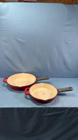 (2) TRAMONITA CAST IRON FRY PANS