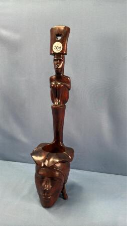 CARVED WOODEN STATUE