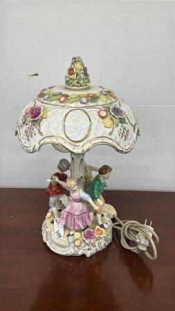 GERMAN PORCELAIN TABLE LAMP