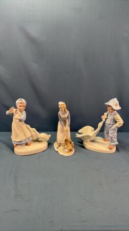 (3) PORCELINE FIGURINES