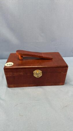 MINATURE WOODEN SHOE SHINE BOX