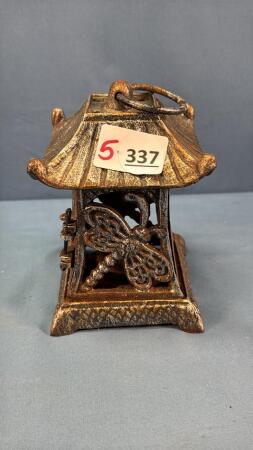 CAST IRON PAGODA CANDLE HOLDER